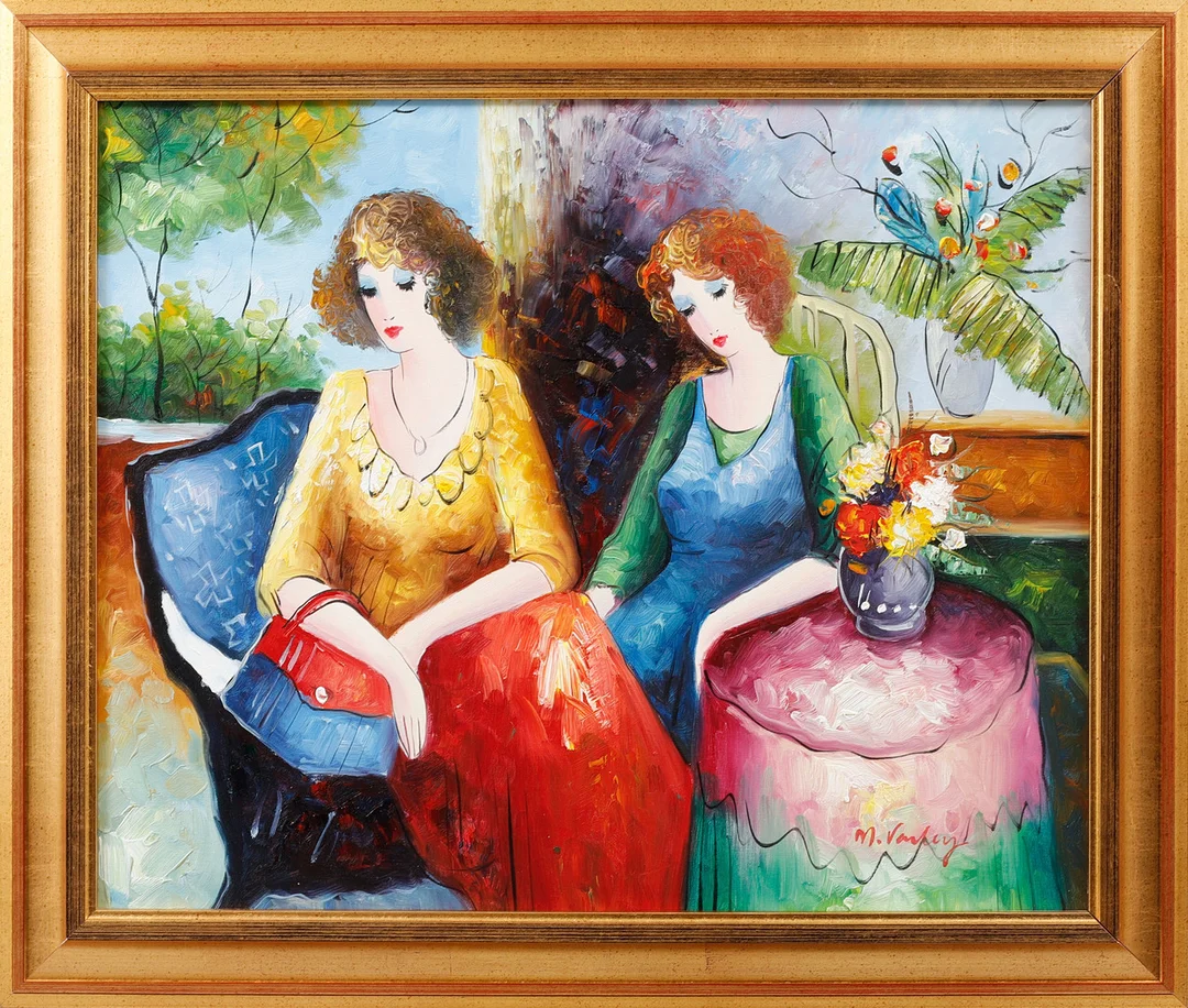 MARY VARLEY. Figurscen, olja på duk, signerad. — Paintings — Göteborgs Auktionsverk