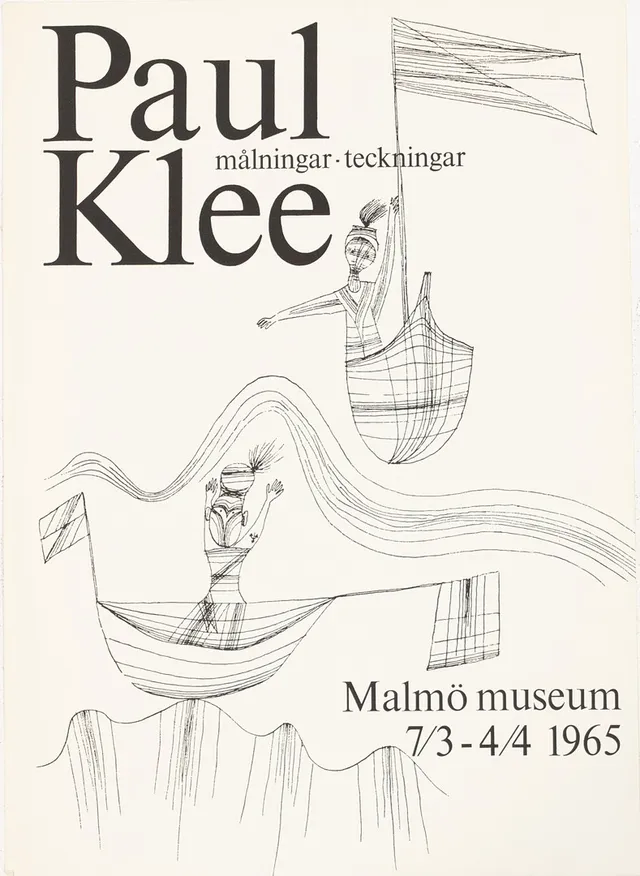 PAUL KLEE. utställningsaffisch, Malmö Museum, 1965.
