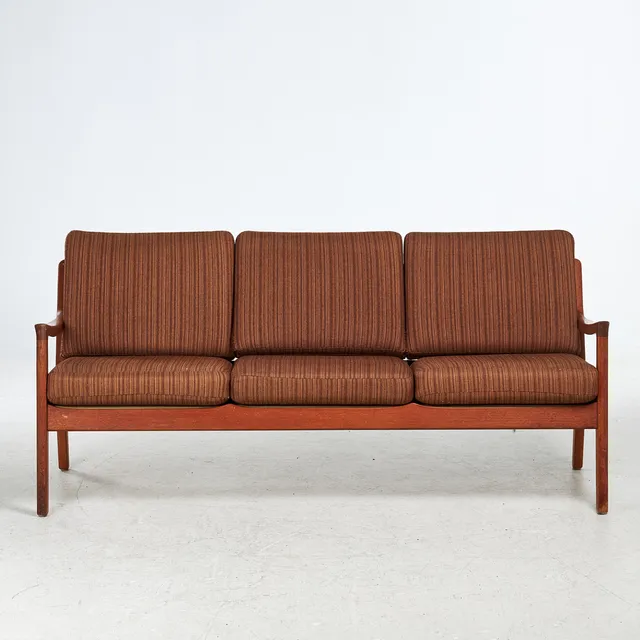 OLE WANSCHER, soffa, "Senator", teak, lösa sitt- och ryggplymåer, brickmärkt, France & Son, Danmark, 1960-tal.