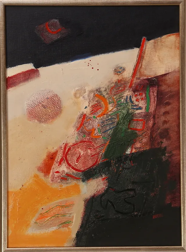 LARS BERTLE. Olja på duk, "Natten på ön" signerad Bertle, daterad 1969 a tergo.