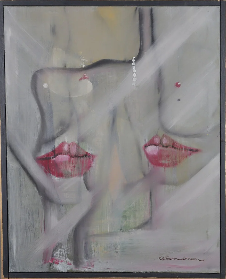 ANDERS SAMUELSSON. "White Pearls" olja på duk, signerad. — Paintings — Gomér & Andersson Norrköping