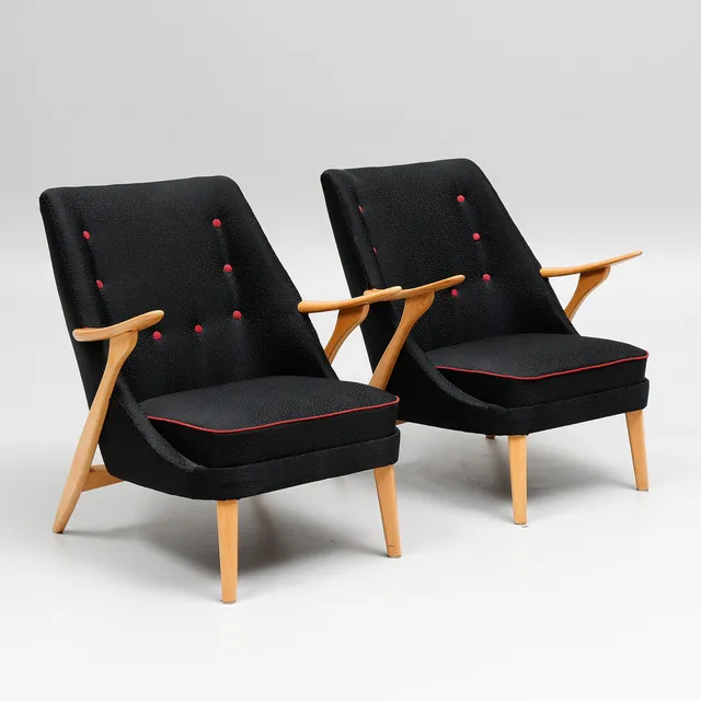 Fåtöljer, 1 par, "Falster", IKEA 1956.