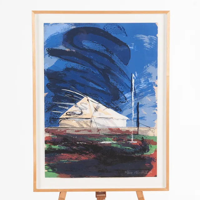 MÅNS HEIDVALL. Färglitografi, Utan titel, Signerad och numrerad 25/150.