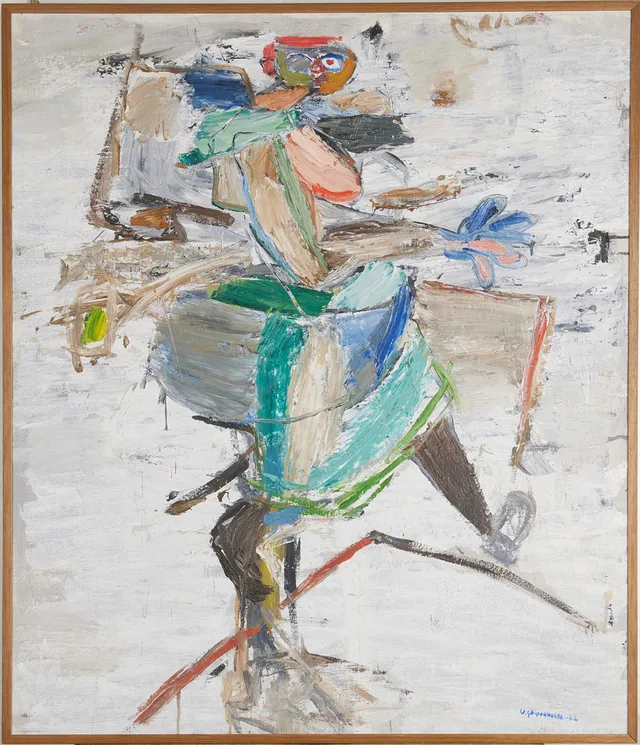 ULF GRIPENHOLM. abstrakt komposition, olja på duk, signerad och daterad U.Gripenholm 1962.