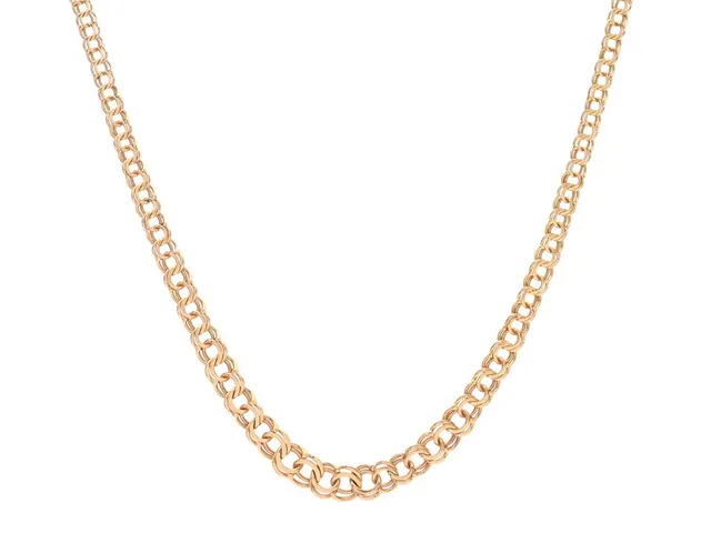 COLLIER, 18K guld, doserad bismarcklänk, längd 42 cm, vikt 12,4 g.
