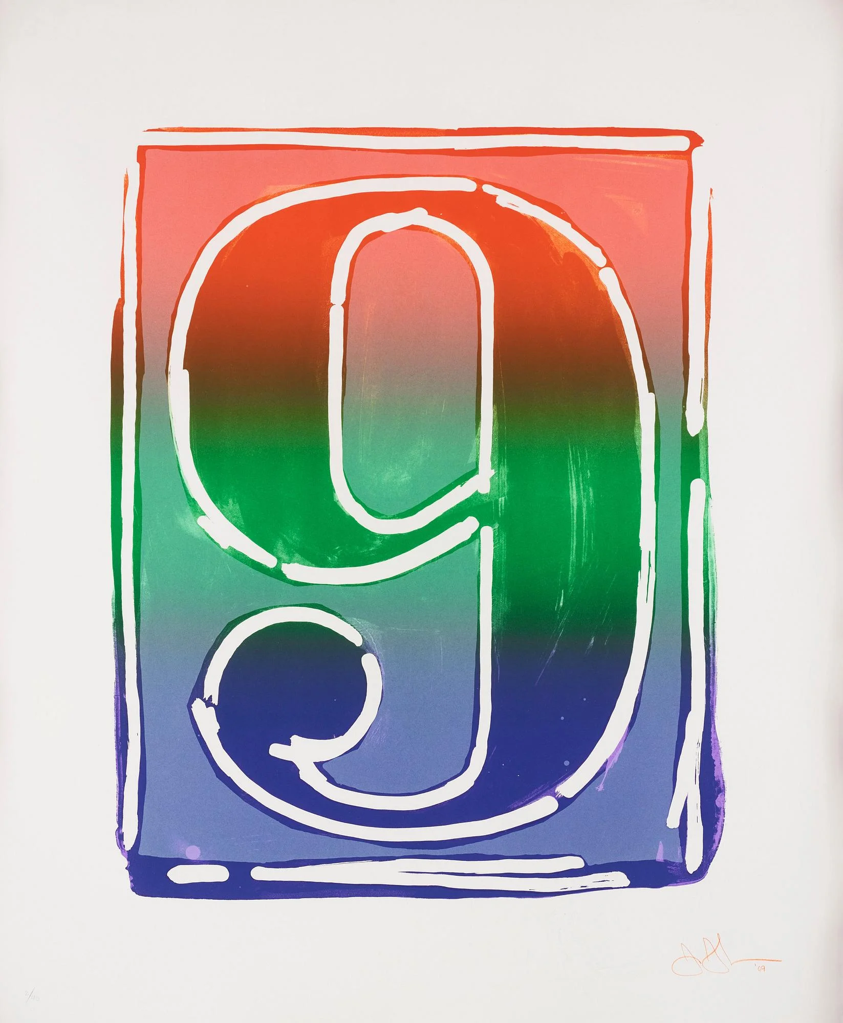 Jasper Johns, "Figure 9", ur "Color Numeral Series". — Bukowskis