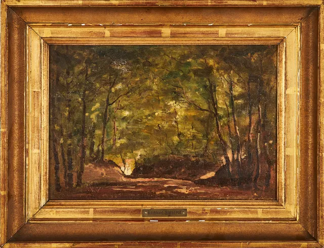 REINHOLD NORSTEDT. "Ung Bokskog", olja på pannå, monogramsignerad.