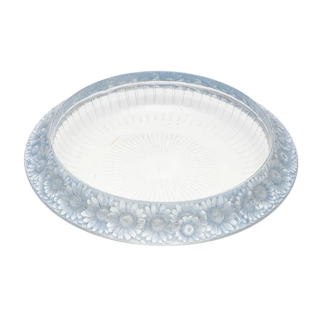RENÉ LALIQUE. A GLASS BOWL IN THE MARGUERITES PATTERN.