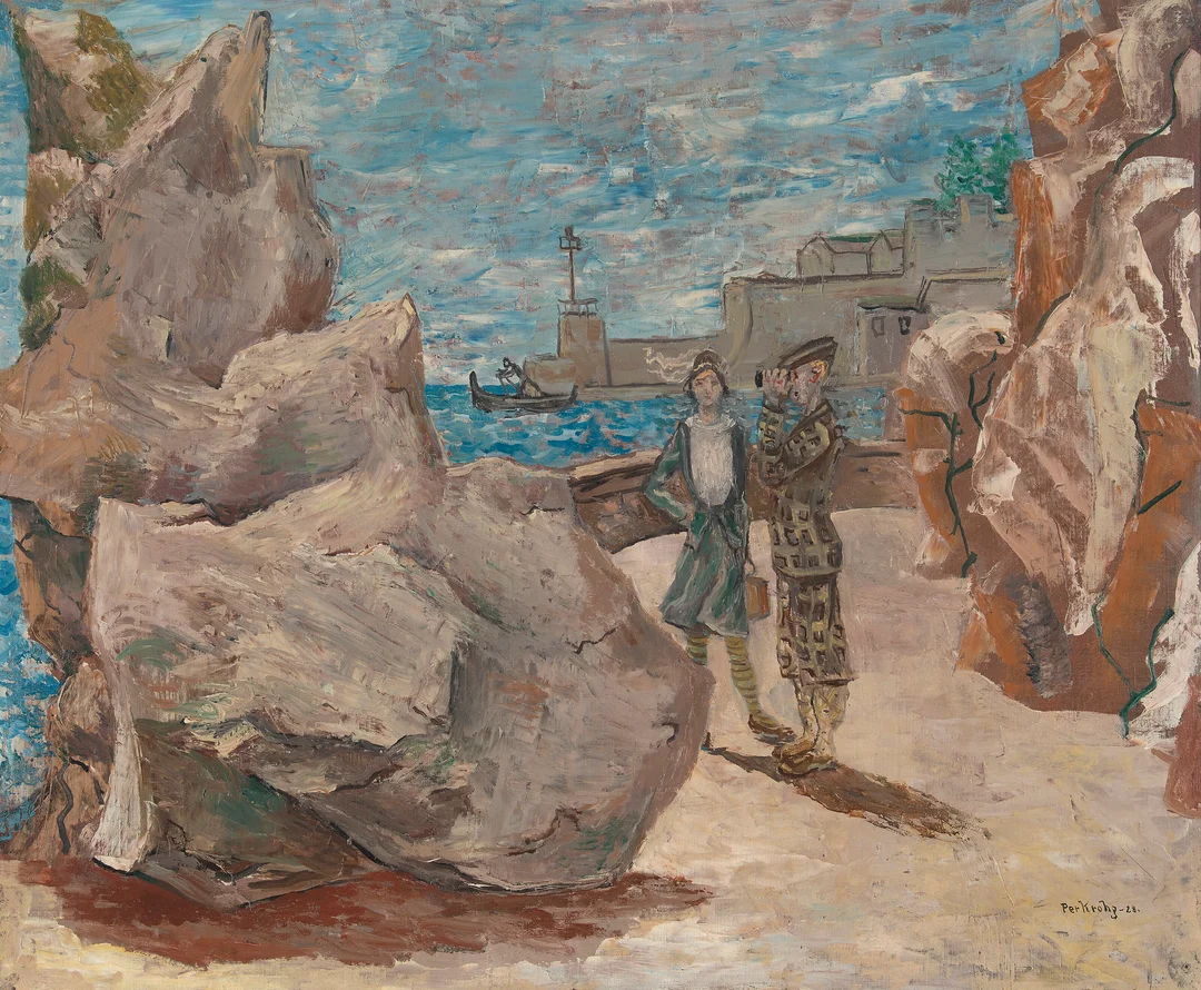 Krohg, Per — Sommerdag på kaia, 1928 — Kunst/Maleri — Blomqvist
