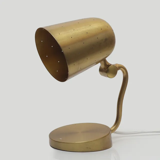 BORÉNS. BORDSLAMPA/VÄGGLAMPA, MODELL 9303 ”BABY” SWEDISH MODERN, MÄSSING, BORÅS 1900-TAL.