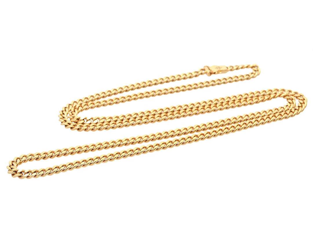 KEDJA, 18K guld, pansar, längd 80 cm, vikt 72,2 g, Balestra. — Smycken/Halskedja — Kaplans