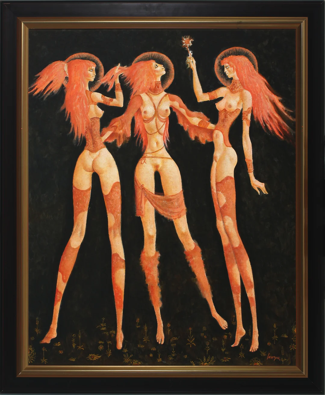 Scarpa, Gino — "De tre grazier" 2005 — Kunst/Maleri — Blomqvist