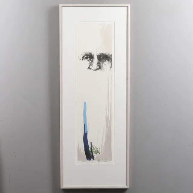 GÖRAN IVARSSON. FÄRGLITOGRAFI, "Wise Eyes", signerad och numrerad.