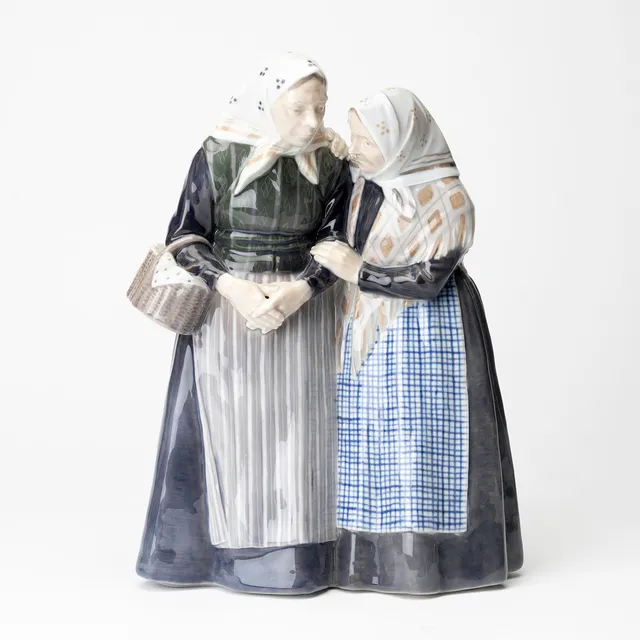 CHRISTIAN THOMSEN. Figurin, gummor, nr 1319, porslin, Royal Copenhagen, Danmark.