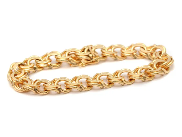 ARMBAND, 18K guld, Bismarck, längd 19 cm, vikt 46,3 g, svenska stämplar.