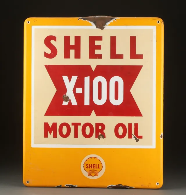 Shell emalje skilt