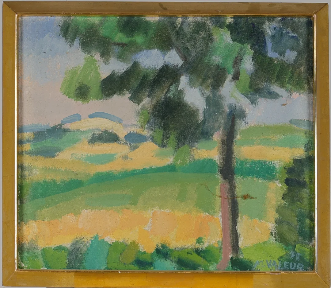 Mogens Valeur: Landscape with trees — Paintings and sculptures/Modern pictorial arts — Lauritz