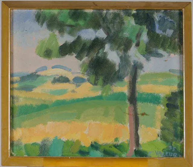 Mogens Valeur: Landscape with trees