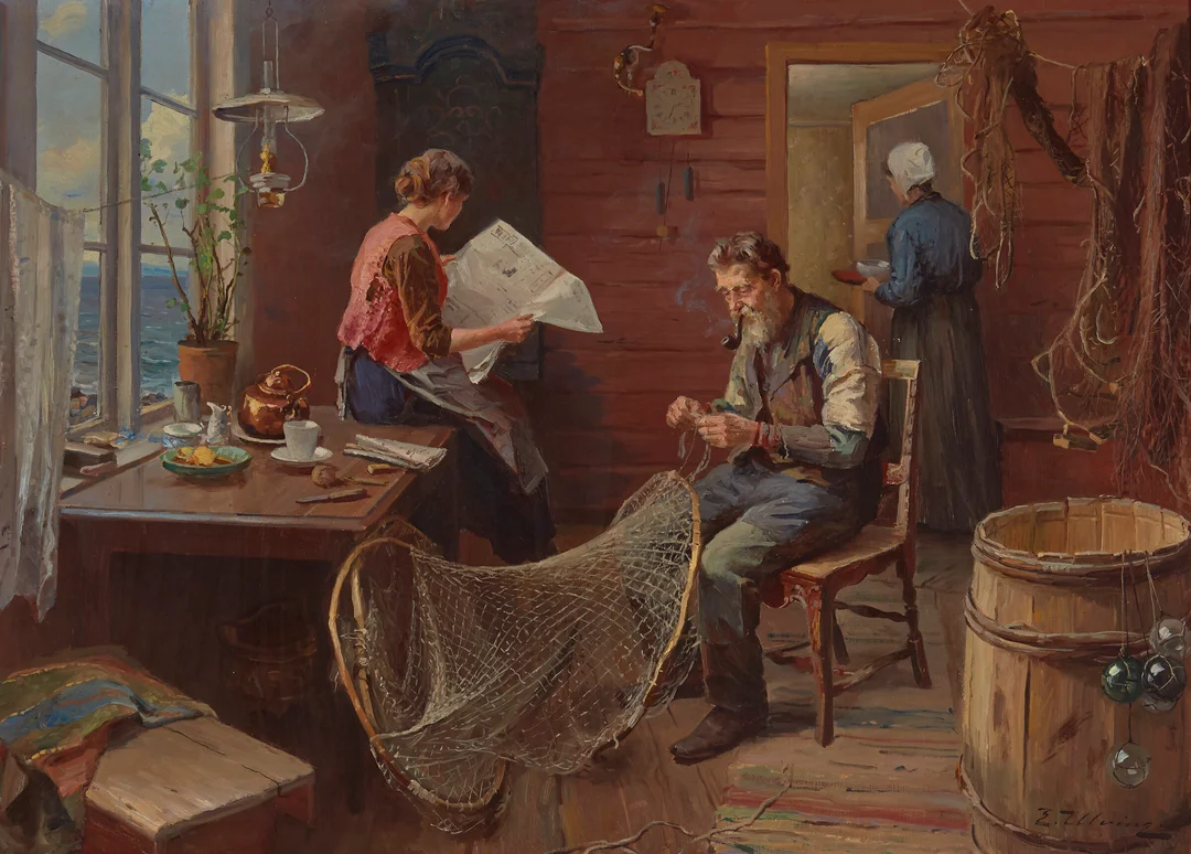 Ulving, Even — Teinebøting — Kunst/Maleri — Blomqvist