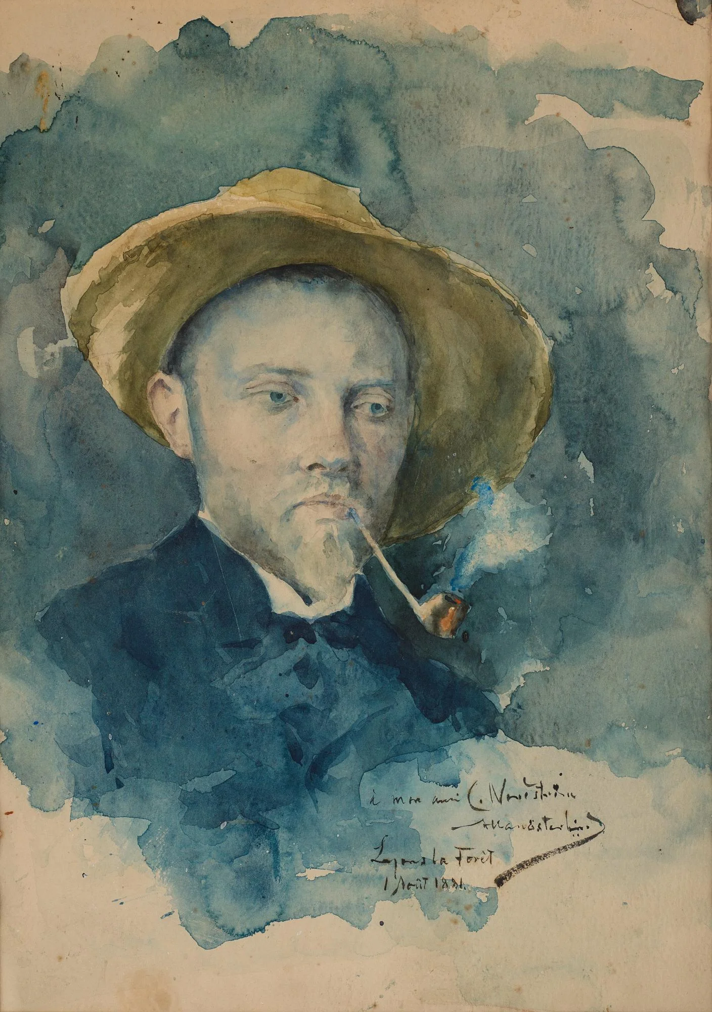Allan Österlind, Porträtt föreställande konstnären Karl Nordström. — Bukowskis