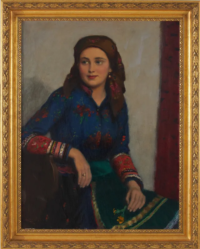 JÁNOS LÁSZLO ALDOR, (UNGERN 1895-1944). Kvinnoporträtt, olja på duk, signerad och daterad Aldor JL, 37.