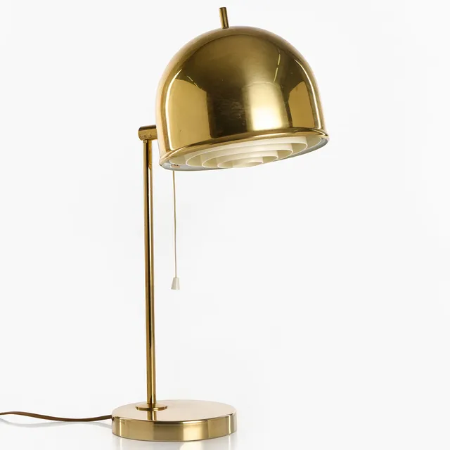 EJE AHLGREN. Bordslampa, mässing, modell B-075, Bergboms, 1960/70-tal.