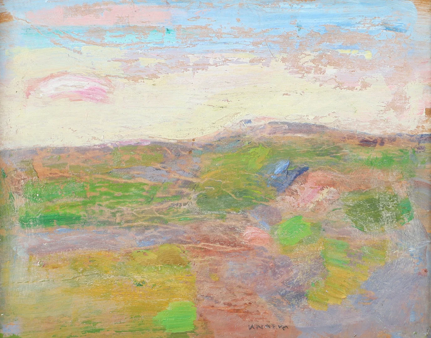 NILS FOLKE KNAFVE. Landskap, olja på pannå, signerad Knafve. — Paintings — Helsingborgs Auktionskammare