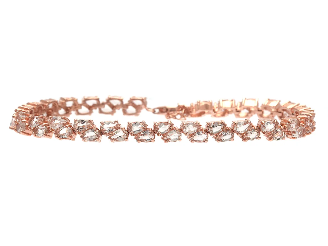 ARMBAND, förgyllt sterlingsilver, kvarts, längd 18,5-22 cm, vikt 11,9 g. — Smycken/Armband — Kaplans