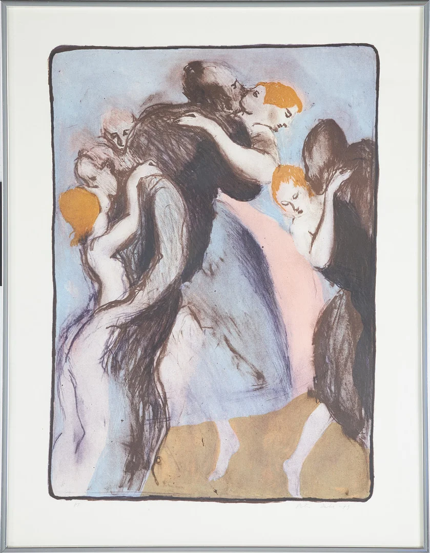 PETER DAHL. dansande par, färglitografi, provtryck, signerad och daterad 1979. — Engravings & Prints — Stockholms Auktionsverk Sickla