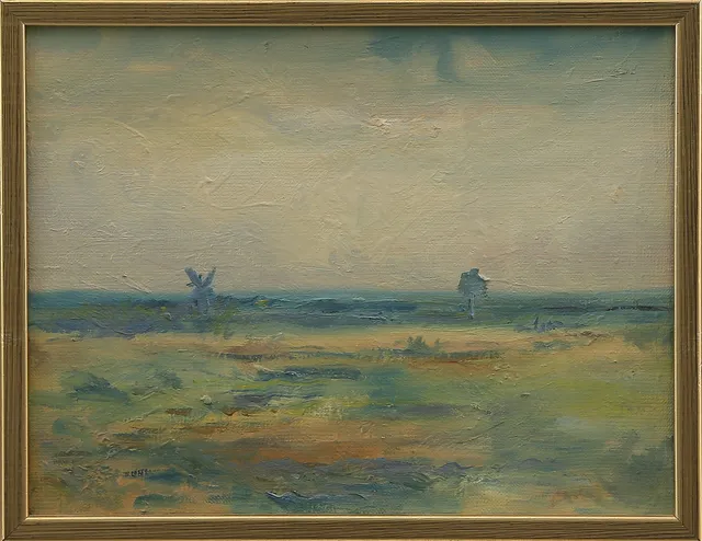 CHARLES AVDESJÖ. OLJA på duk, Landskap Öland, signerad, 1900-tal.