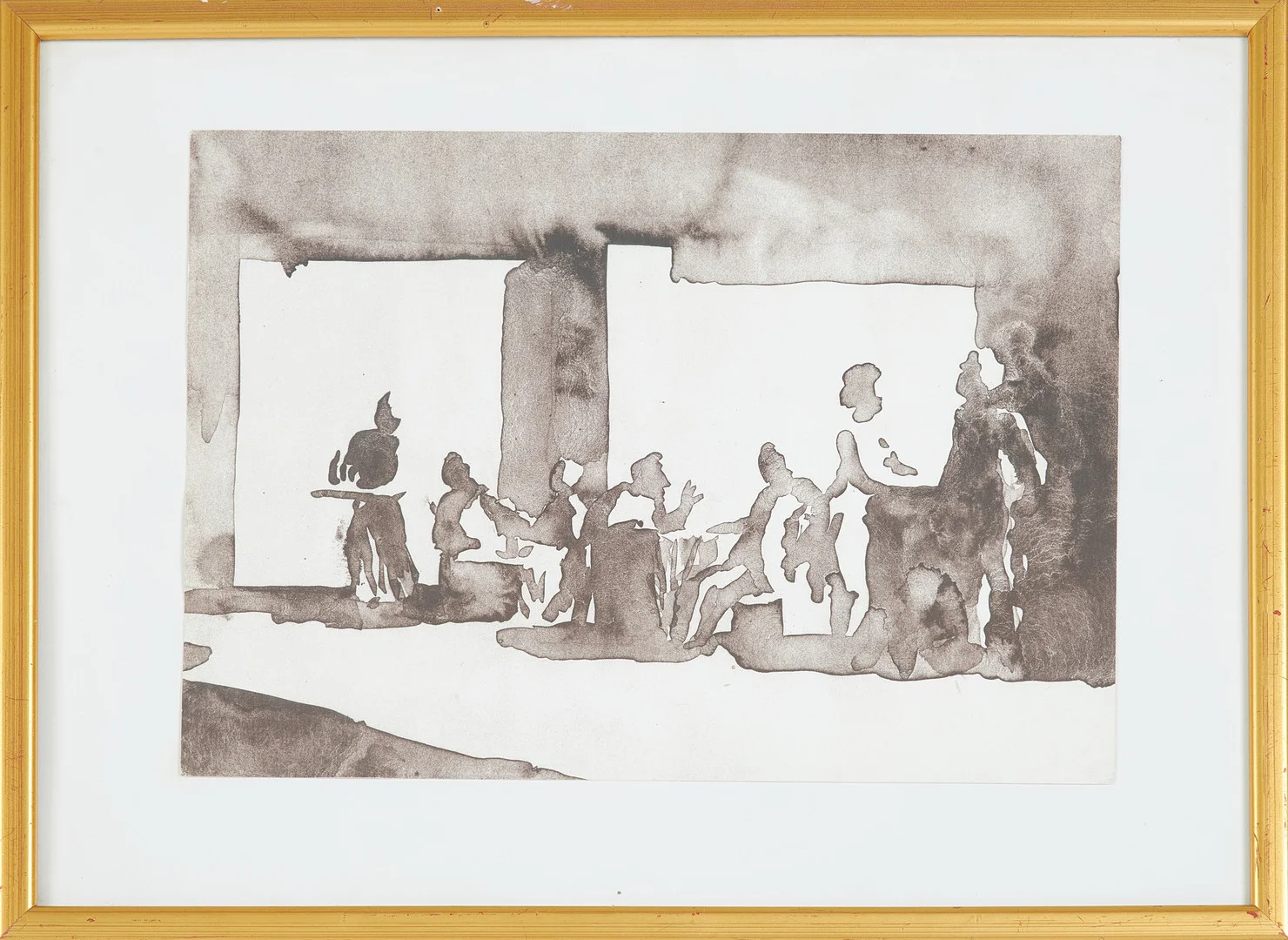 PETER DAHL. Komposition av figurer, litografi, signerad á tergo av blad. — Engravings & Prints — Stockholms Auktionsverk Sickla