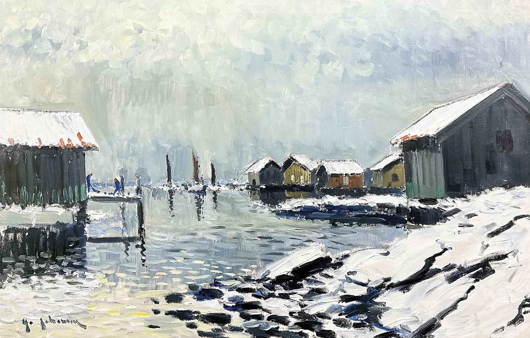 YO JOHANSSON. OLJA PÅ DUK, "Bohus vinter", signerad. — Paintings — Auktionshuset STO Bohuslän