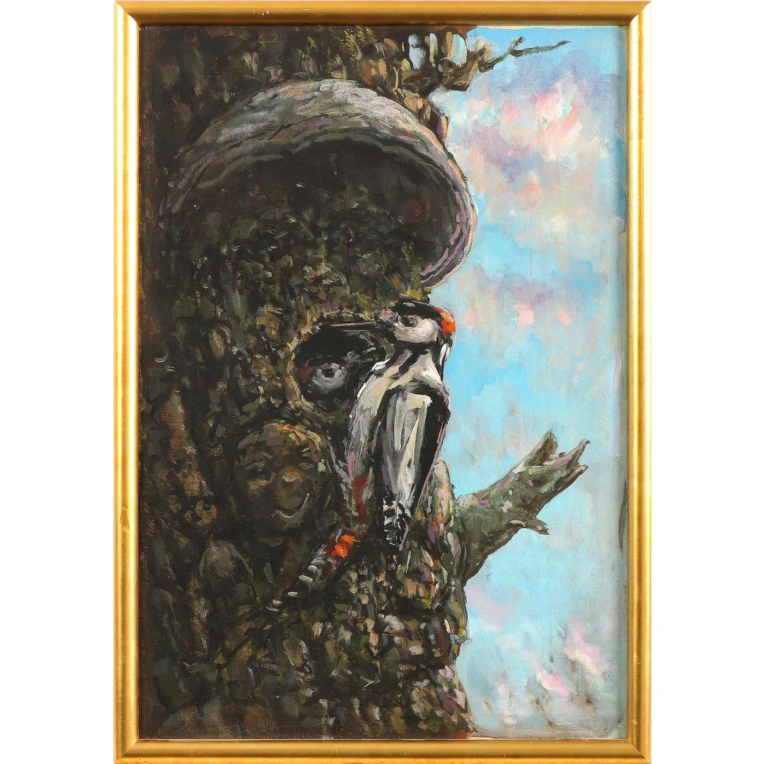 Jeppe Eisner. Forest motif. Oil on canvas ( cd) — Paintings and sculptures/Modern pictorial arts — Lauritz