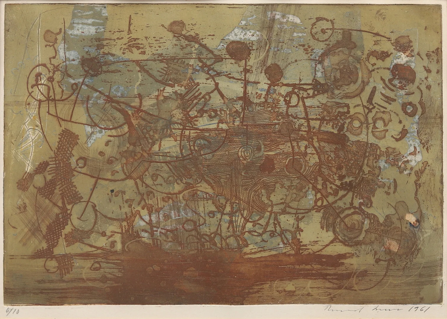 THORMOD LARSEN. Etsning, signerad, numrerad och daterad 1961. — Engravings & Prints — Garpenhus Auktioner