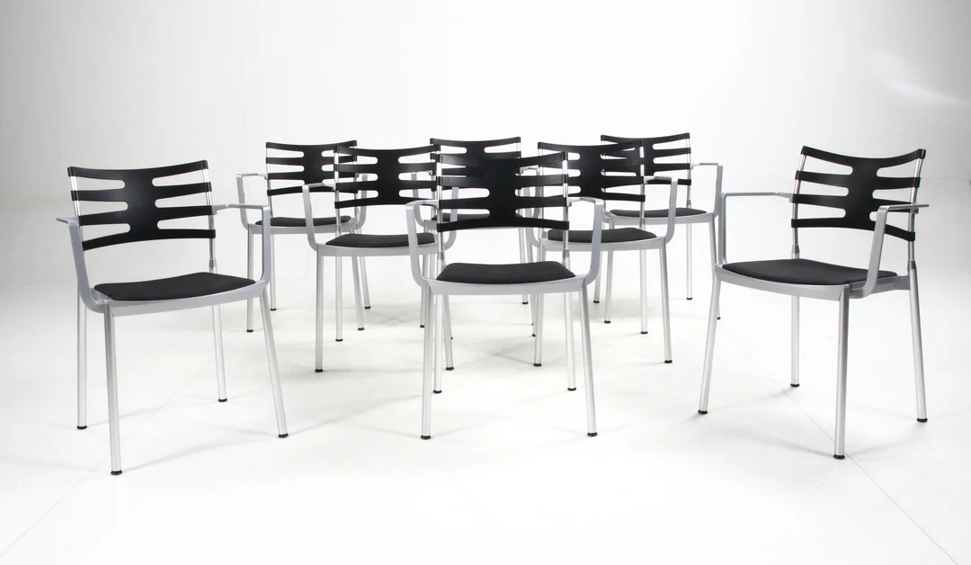 Kasper Salto. Eight armchairs, model 'Ice' KS212. (8) — Furniture/Chairs — Lauritz