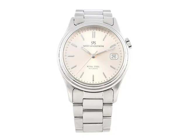 SJÖÖ SANDSTRÖM, Royal Steel, Cal SS G15, Serie nr. 788, Ref nr. SS-1836-1, unisex, 36 mm, stål, automatisk, safirglas (nagg), datum, glasbaksida, originallänk, viklås, ca 2023, box, ytterkartong.