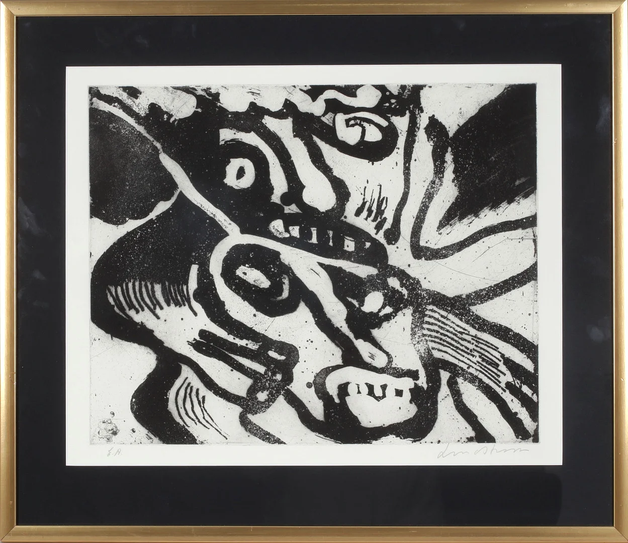BENGT LINDSTRÖM. Komposition med figurer, etsning, signerad EA upplaga. — Engravings & Prints — Stadsauktion Sundsvall