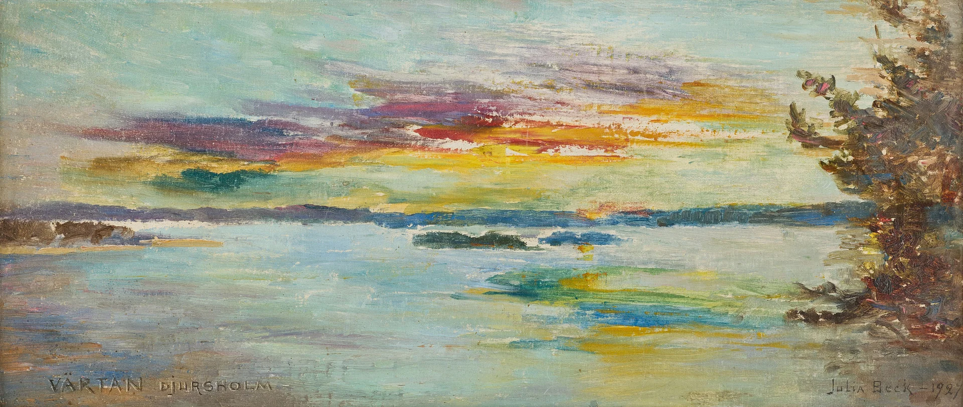 JULIA BECK. "Värtan, Djursholm". — Paintings — Stockholms Auktionsverk Fine Art