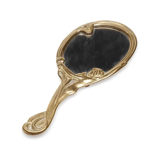HANDSPEGEL, mässing, jugend-stil, 1900-tal.