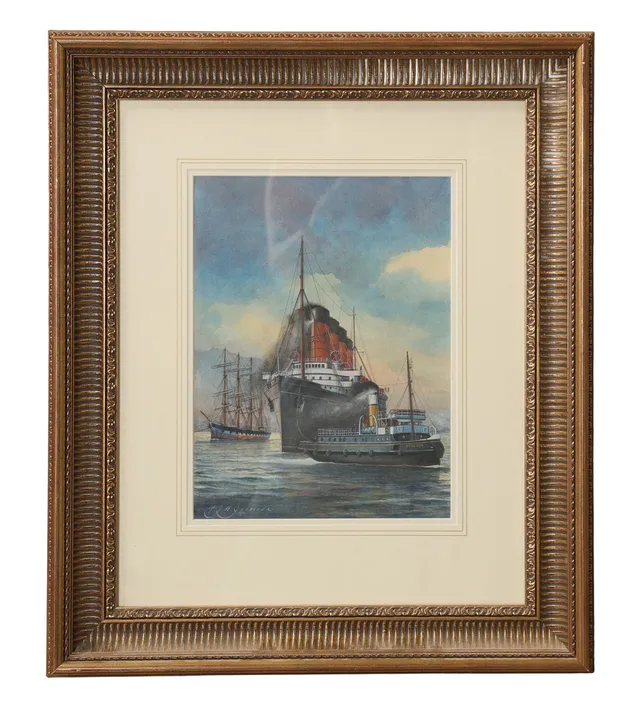 FRANK JOSEPH HENRY GARDINER (BRITISH, BORN 1942) RMS MAURETANIA.
