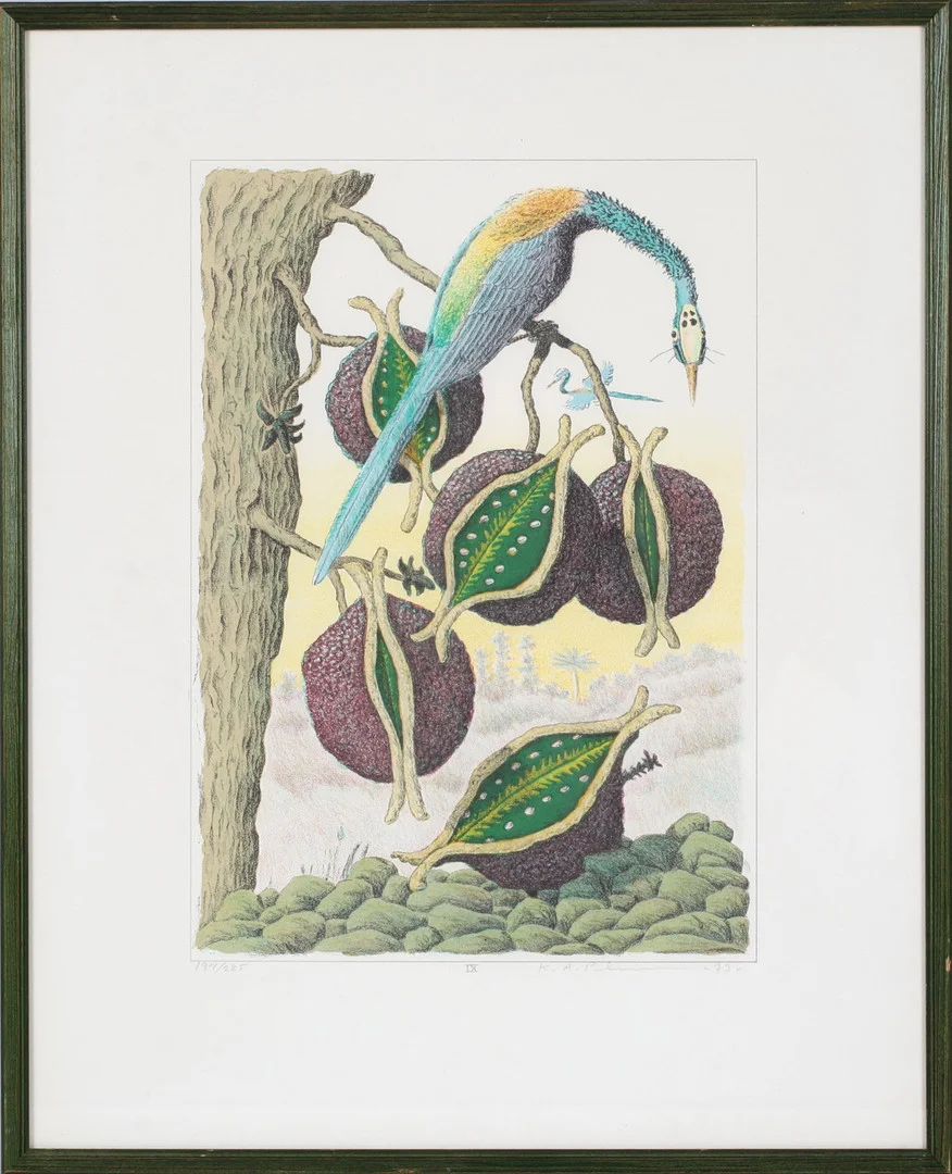 KARL AXEL PEHRSON. "IX", färglitografi, signerad och numrerad 194/285. — Engravings & Prints — Stadsauktion Sundsvall