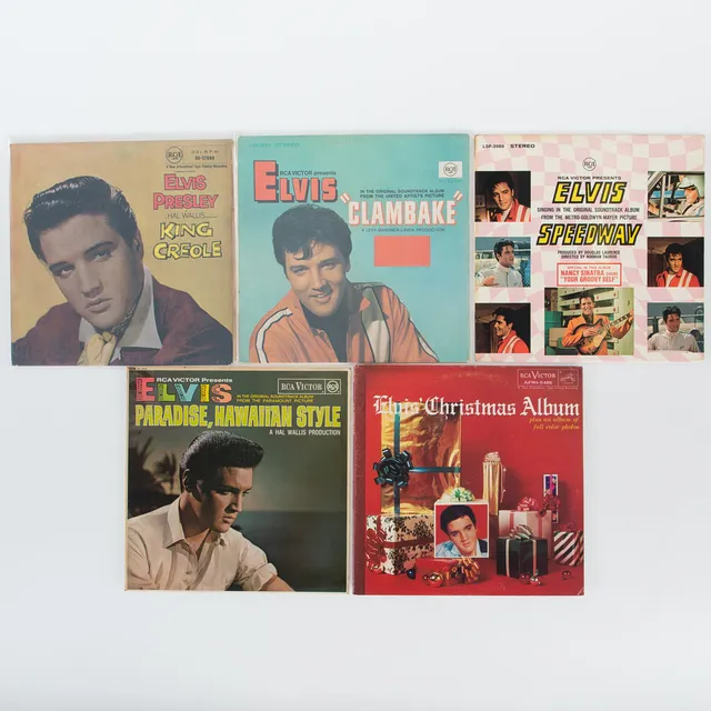 ELVIS PRESLEY. Vinylskivor, 5 stycken.