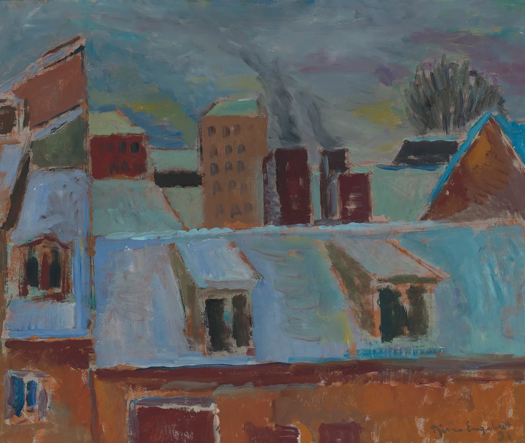 Engebret, Bjarne — Vinter i byen, 1931 — Kunst/Maleri — Blomqvist