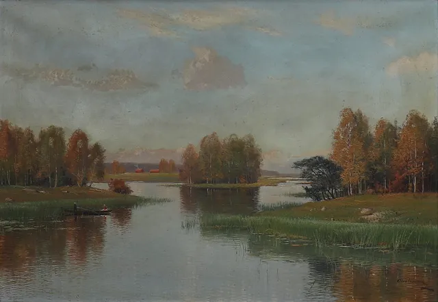 ERIK ABRAHAMSSON. "HÖSTDAG STRÖMSFORS".