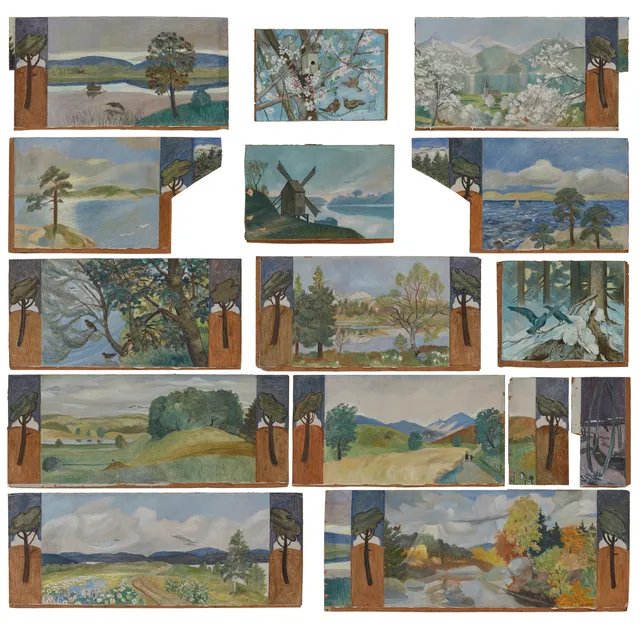 Aurdal, Leon — Veggpaneler, ca. 1915