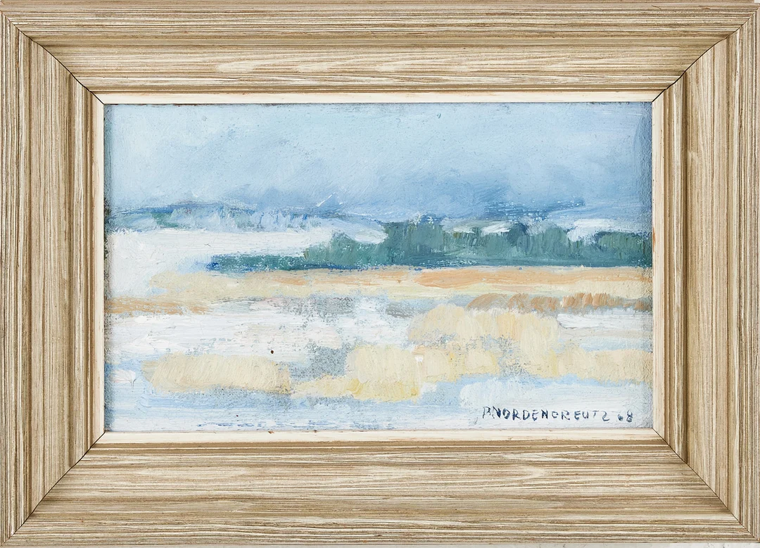 BRITA NORDENCREUTZ. Landskapsmotiv, signerad, olja på duk. — Paintings — Stockholms Auktionsverk Magasin 5