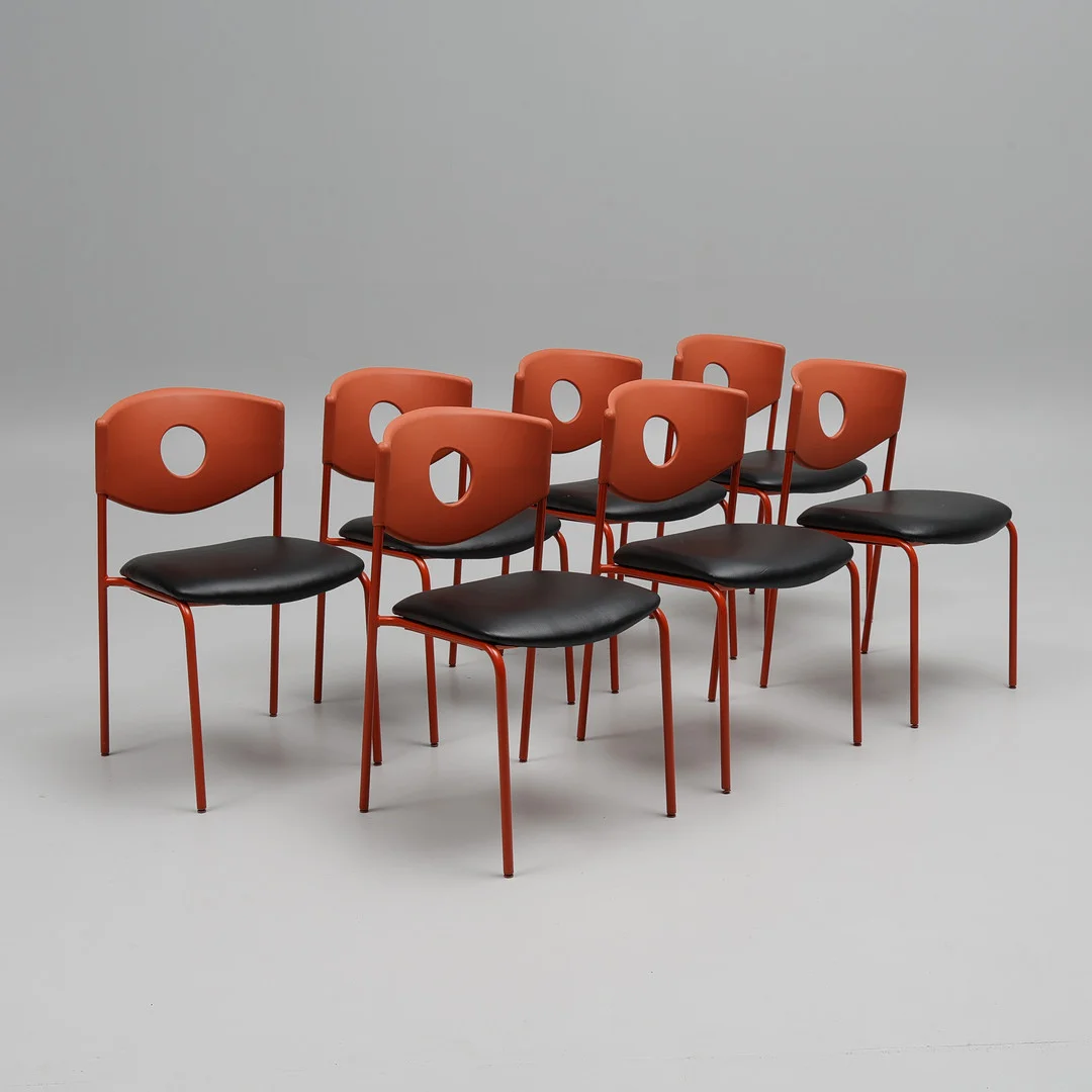 HENRIK PREUTZ. Stolar, 7 st, "Stoljan", IKEA år 1999. — Armchairs & Chairs — Auktionsbyrån Varberg
