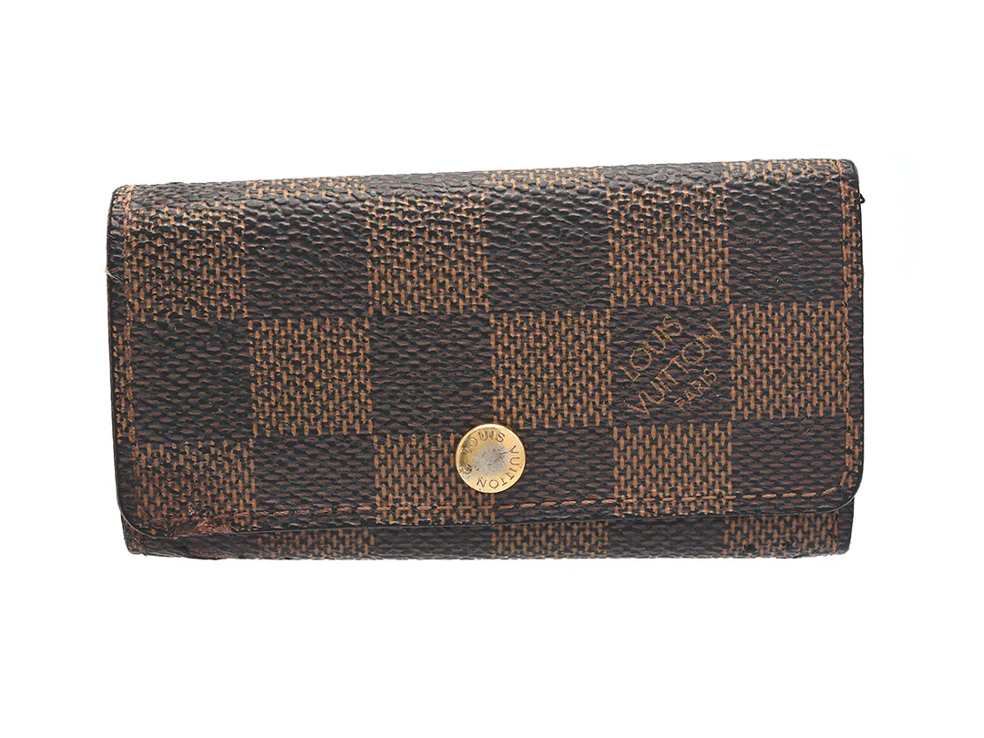 NYCKELHÅLLARE, LOUIS VUITTON, Damier Ebene, 10,5x6,5, skada — Accessoarer/Nyckelringar — Kaplans