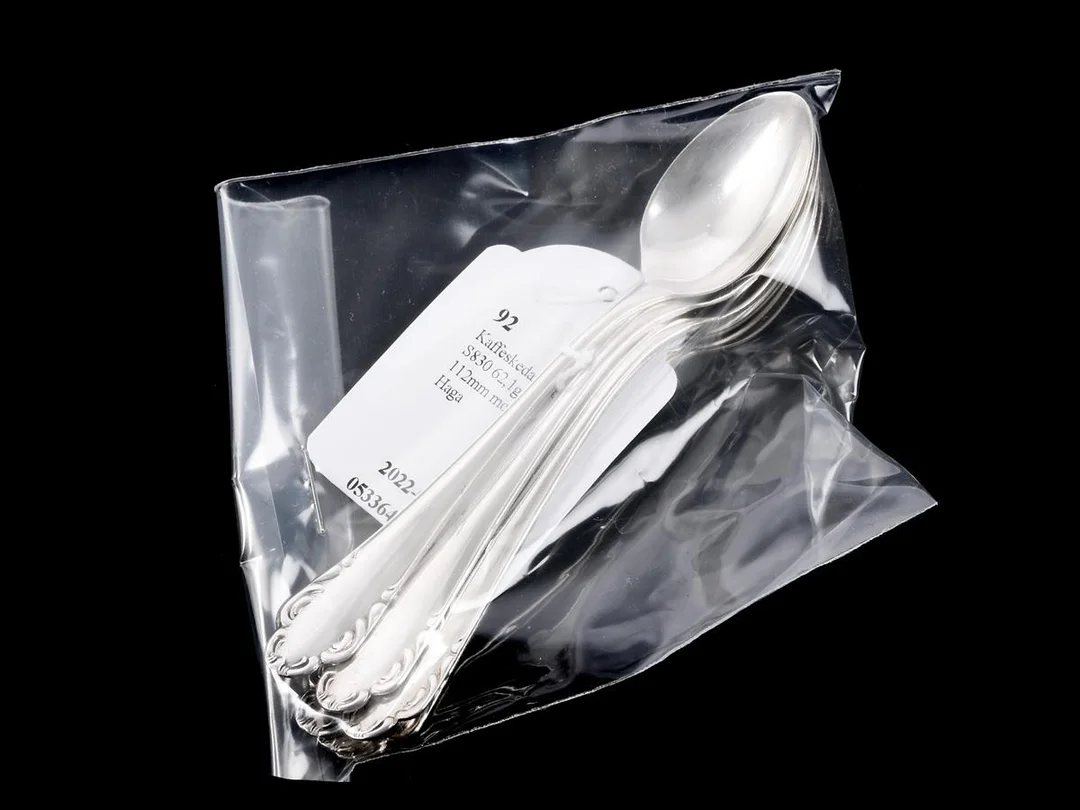 Kaffeskedar 6st S830 62,1g 112mm modell Haga — Silver/Matsilver — Kaplans