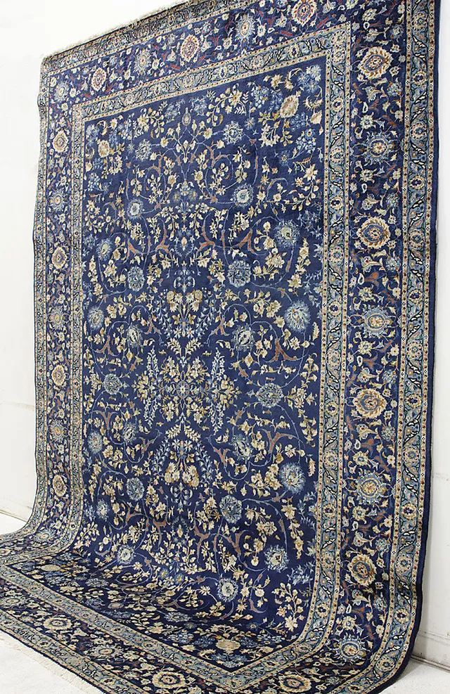 MATTA, Persisk, äldre blå Keshan, 362 x 258 cm.